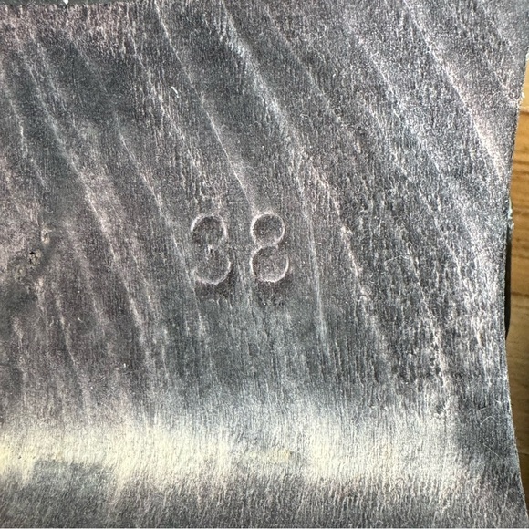 Danish Design Black Leather Dark Wood Sole Boho Slip On Clogs Size 38 / 7 - Picture 13 of 13